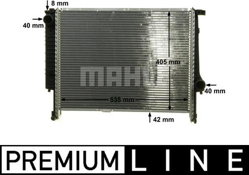 MAHLE CR 277 000P - Радиатор, охлаждане на двигателя vvparts.bg