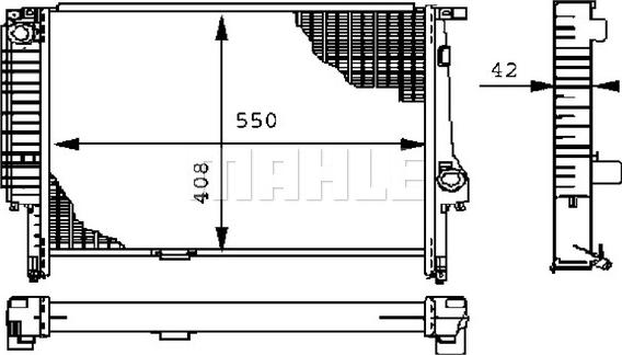 MAHLE CR 277 000S - Радиатор, охлаждане на двигателя vvparts.bg