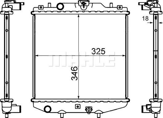 MAHLE CR 744 000S - Радиатор, охлаждане на двигателя vvparts.bg