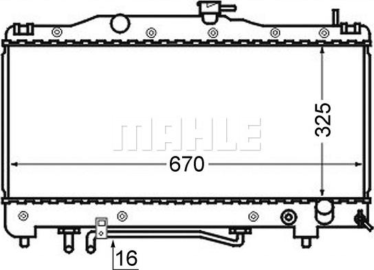 MAHLE CR 746 000S - Радиатор, охлаждане на двигателя vvparts.bg