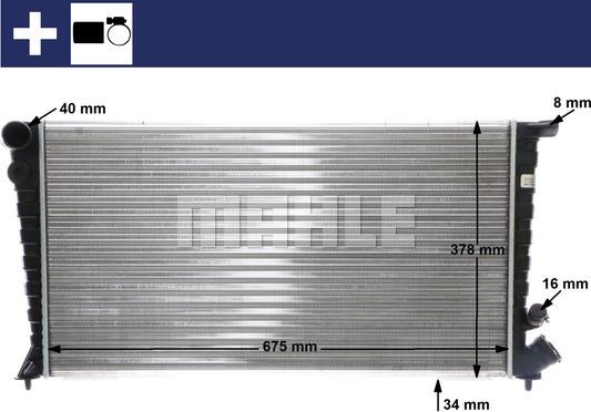 MAHLE CR 750 000S - Радиатор, охлаждане на двигателя vvparts.bg