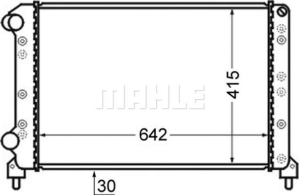 MAHLE CR 753 000S - Радиатор, охлаждане на двигателя vvparts.bg