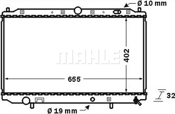 MAHLE CR 752 000S - Радиатор, охлаждане на двигателя vvparts.bg