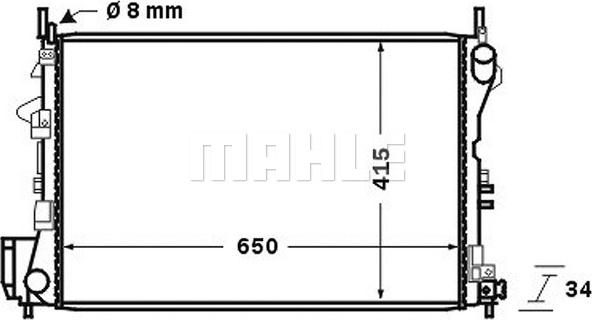 MAHLE CR 763 000S - Радиатор, охлаждане на двигателя vvparts.bg