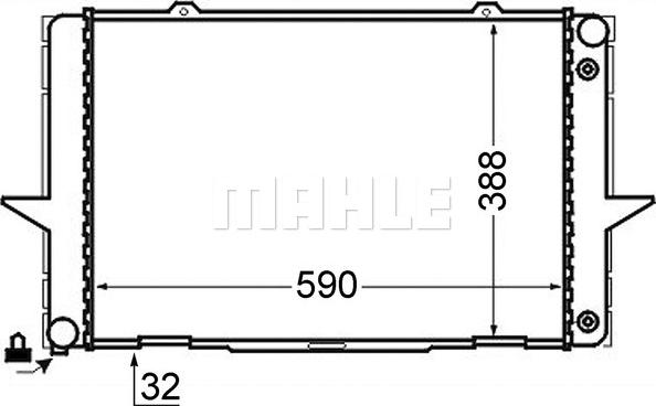 MAHLE CR 762 000S - Радиатор, охлаждане на двигателя vvparts.bg