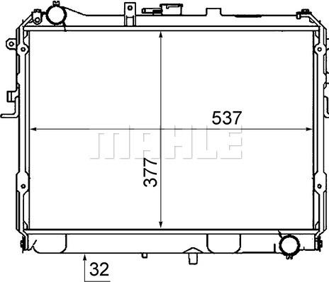 MAHLE CR 767 000S - Радиатор, охлаждане на двигателя vvparts.bg