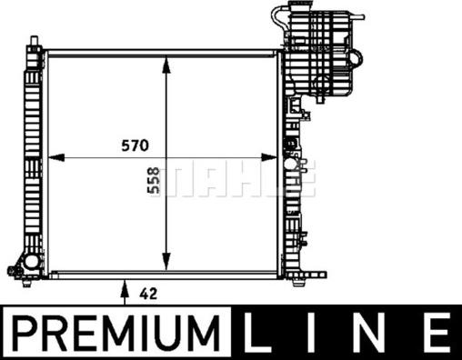 MAHLE CR 716 000P - Радиатор, охлаждане на двигателя vvparts.bg