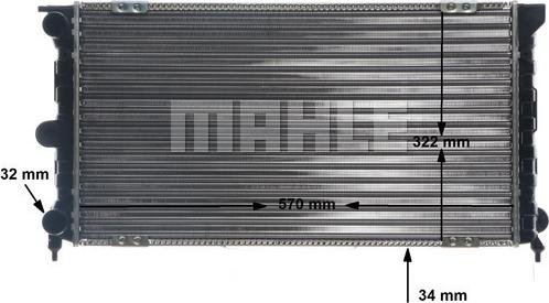 MAHLE CR 737 000S - Радиатор, охлаждане на двигателя vvparts.bg