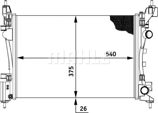 MAHLE CR 774 000S - Радиатор, охлаждане на двигателя vvparts.bg