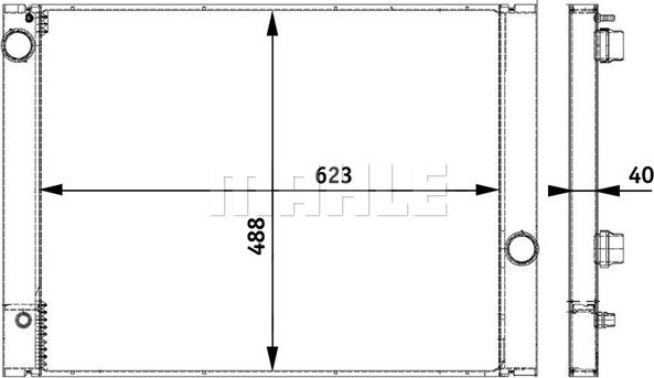 MAHLE CR 776 000P - Радиатор, охлаждане на двигателя vvparts.bg