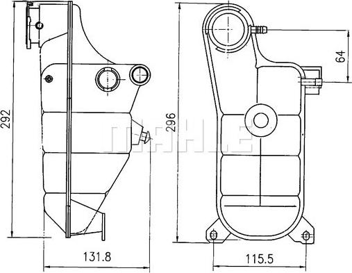 MAHLE CRT 119 000S - Разширителен съд, охладителна течност vvparts.bg