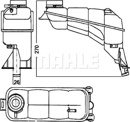 MAHLE CRT 117 000S - Разширителен съд, охладителна течност vvparts.bg