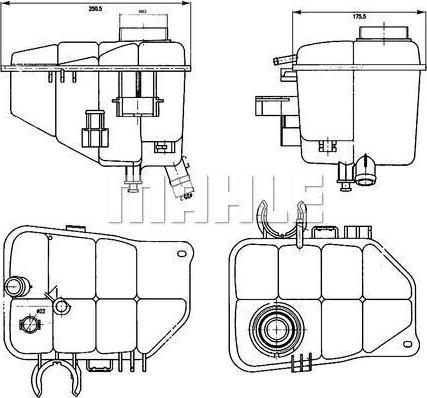 MAHLE CRT 126 000S - Разширителен съд, охладителна течност vvparts.bg