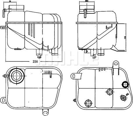 MAHLE CRT 120 000S - Разширителен съд, охладителна течност vvparts.bg