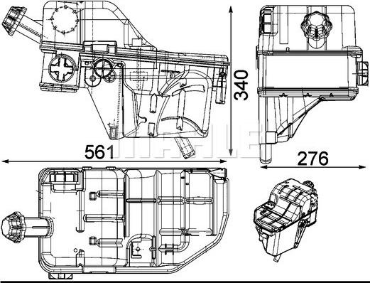 MAHLE CRT 33 000S - Разширителен съд, охладителна течност vvparts.bg