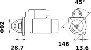 MAHLE IS1395 - Стартер vvparts.bg