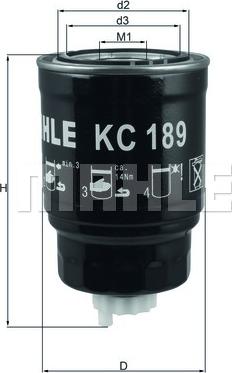 MAHLE KC 189 - Горивен филтър vvparts.bg