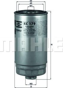 MAHLE KC 179 - Горивен филтър vvparts.bg