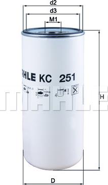 MAHLE KC 251 - Горивен филтър vvparts.bg