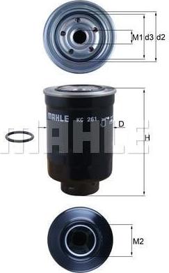 MAHLE KC 261D - Горивен филтър vvparts.bg