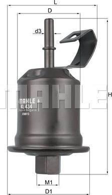 MAHLE KL 434 - Горивен филтър vvparts.bg