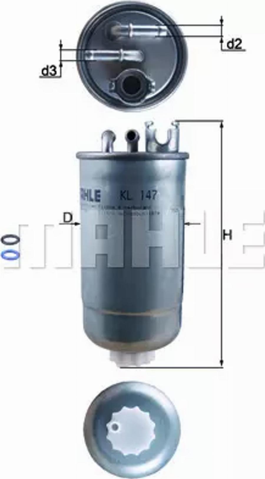 MAHLE KL 147D - Горивен филтър vvparts.bg