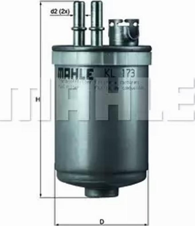 MAHLE KL 173 - Горивен филтър vvparts.bg