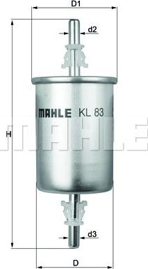 MAHLE KL 83 - Горивен филтър vvparts.bg