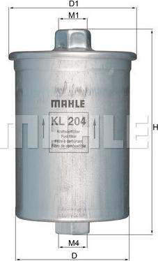 MAHLE KL 204 - Горивен филтър vvparts.bg