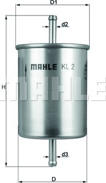 MAHLE KL 2 - Горивен филтър vvparts.bg