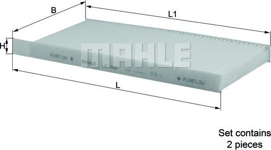 MAHLE LA 468/S - Филтър купе (поленов филтър) vvparts.bg