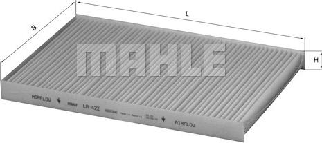 MAHLE LA 422 - Филтър купе (поленов филтър) vvparts.bg