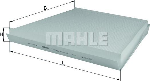 MAHLE LA 156/1 - Филтър купе (поленов филтър) vvparts.bg