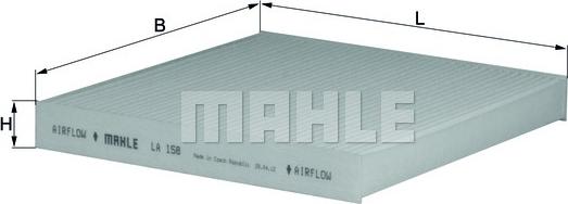 MAHLE LA 158 - Филтър купе (поленов филтър) vvparts.bg