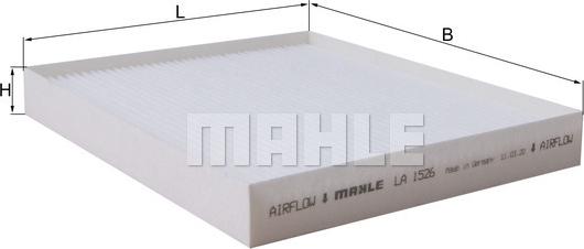 MAHLE LA 1526 - Филтър купе (поленов филтър) vvparts.bg