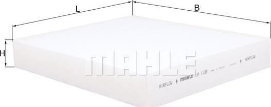 MAHLE LA 1138 - Филтър купе (поленов филтър) vvparts.bg