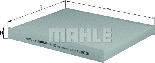 MAHLE LA 813 - Филтър купе (поленов филтър) vvparts.bg