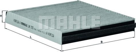 MAHLE LAK 593 - Филтър купе (поленов филтър) vvparts.bg