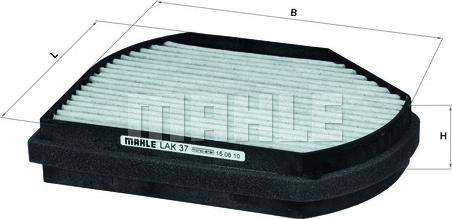 MAHLE LAK 37 - Филтър купе (поленов филтър) vvparts.bg