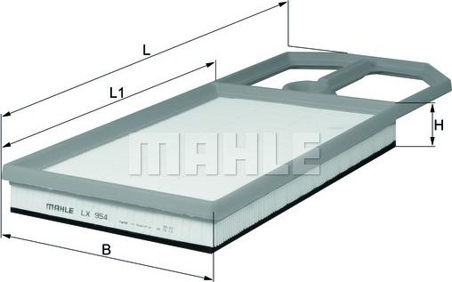 MAHLE LX 954 - Въздушен филтър vvparts.bg