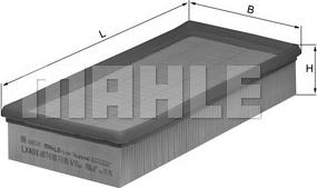 MAHLE LX 408 - Въздушен филтър vvparts.bg