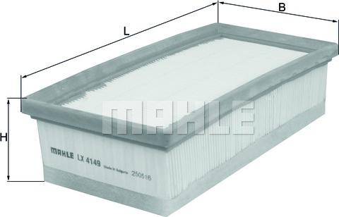 MAHLE LX 4149 - Въздушен филтър vvparts.bg