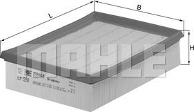 MAHLE LX 598 - Въздушен филтър vvparts.bg