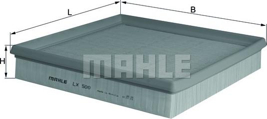 MAHLE LX 500 - Въздушен филтър vvparts.bg