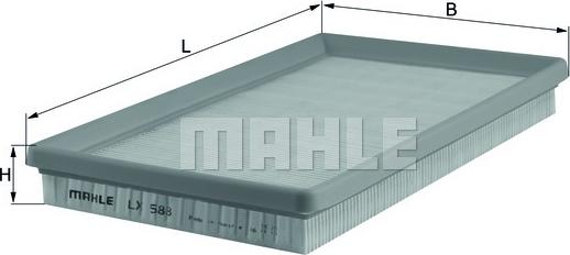 MAHLE LX 588 - Въздушен филтър vvparts.bg
