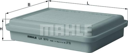 MAHLE LX 570 - Въздушен филтър vvparts.bg