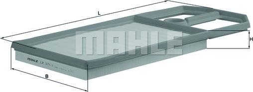 MAHLE LX 571/1 - Въздушен филтър vvparts.bg