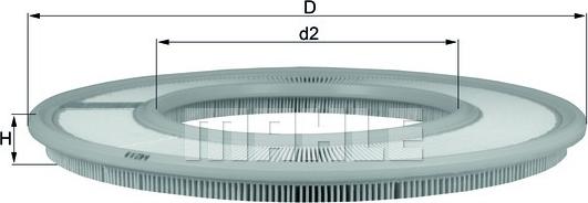 MAHLE LX 66 - Въздушен филтър vvparts.bg