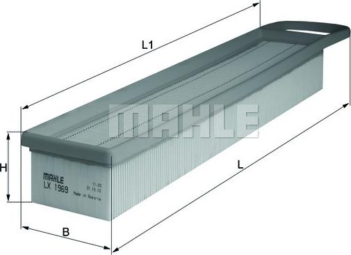 MAHLE LX 1969 - Въздушен филтър vvparts.bg