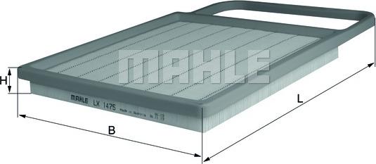 MAHLE LX 1475 - Въздушен филтър vvparts.bg